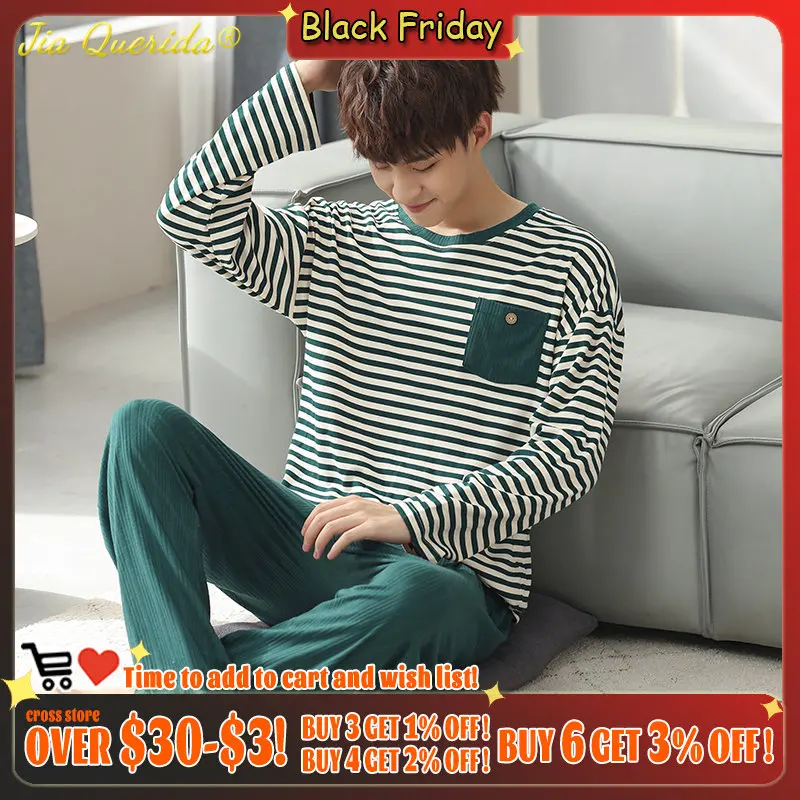 Новая осенне-зимняя Трикотажная хлопковая пижама с длинным рукавом, длинные штаны, пижамы для мужчин, пижама, Прямая поставка, пижама для мо...
Новая осенне-зимняя Трикотажная хлопковая пижама с длинным рукавом, длинные штаны, пижамы для мужчин, пижама, Прямая поставка, пижама для мо...