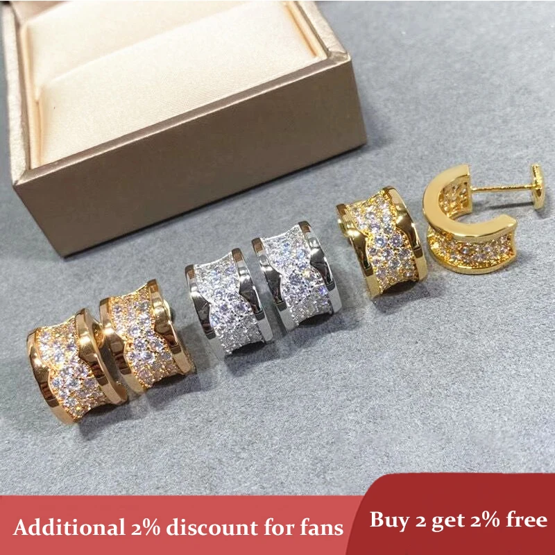 High Quality 925 Sterling Silver Zircon Earrings With Small Waist Temperament, Women's Light Luxury Fashion Brand Jewelry
High Quality 925 Sterling Silver Zircon Earrings With Small Waist Temperament, Women's Light Luxury Fashion Brand Jewelry