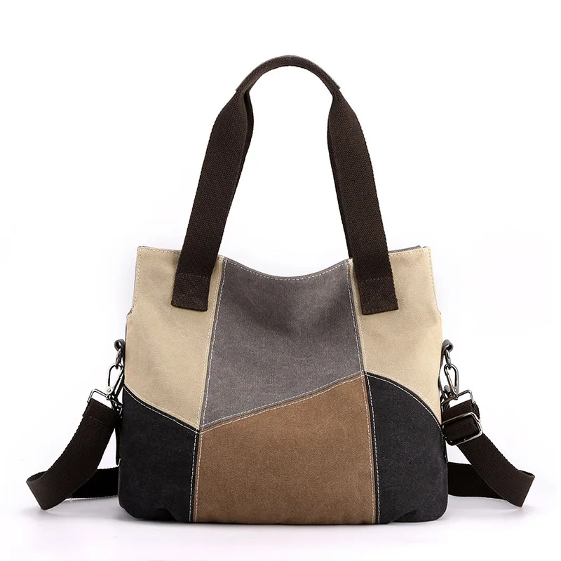 Fashion Patchwork Women Canvas Bag 2022 Large Capacity Lady Handbag Simple Casual Female Totes Leisure Daily Women Shoulder Bags
Fashion Patchwork Women Canvas Bag 2022 Large Capacity Lady Handbag Simple Casual Female Totes Leisure Daily Women Shoulder Bags