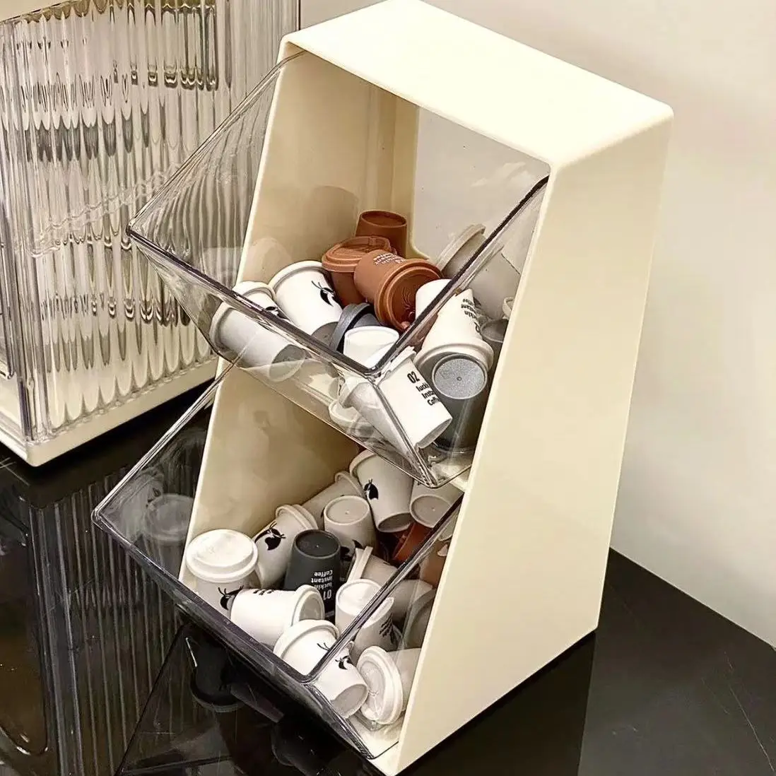 Large Capacity Espresso Coffee Capsules Rack Double Layer Plastic Kitchen Pantry Tea Bag Storage Box Desktop Sundries Organizer
Large Capacity Espresso Coffee Capsules Rack Double Layer Plastic Kitchen Pantry Tea Bag Storage Box Desktop Sundries Organizer
