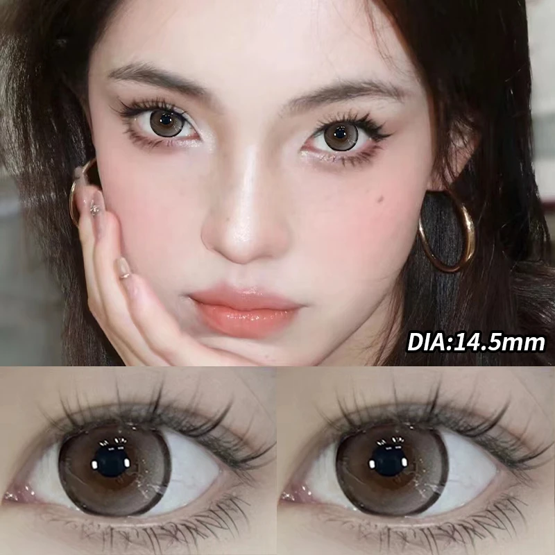 YI TONG NIAN 2 Pieces /1 Pair of Natural Fashion Color Contact Lenses Coffee Color Daily Myopia Contact Lenses Companion Box
YI TONG NIAN 2 Pieces /1 Pair of Natural Fashion Color Contact Lenses Coffee Color Daily Myopia Contact Lenses Companion Box