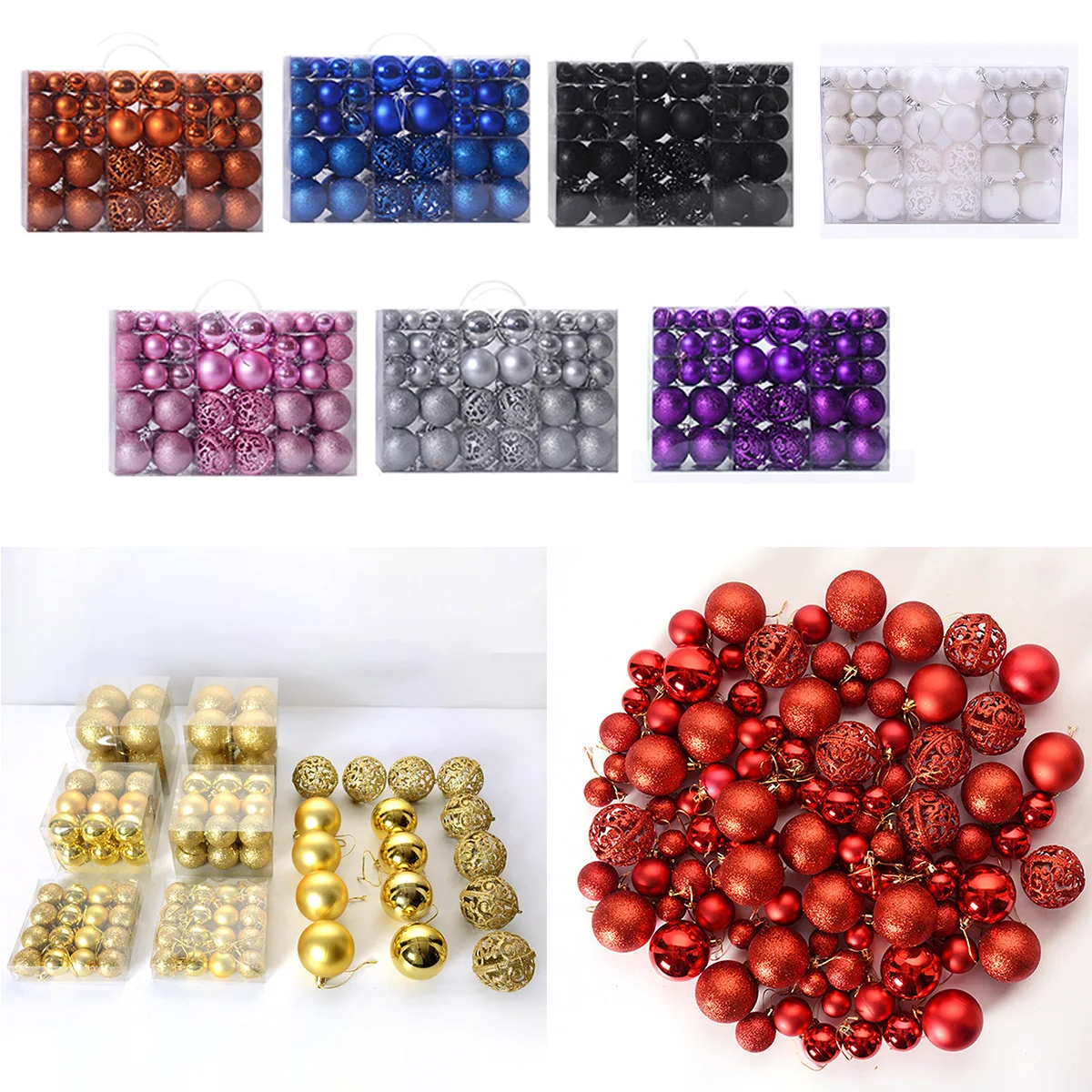 100pcs Christmas Ball Gift Box 3-6CM Ball Ornaments For Xmas Treexmas Decoration Multiple Colour Hanging Ball For Holiday Party
100pcs Christmas Ball Gift Box 3-6CM Ball Ornaments For Xmas Treexmas Decoration Multiple Colour Hanging Ball For Holiday Party