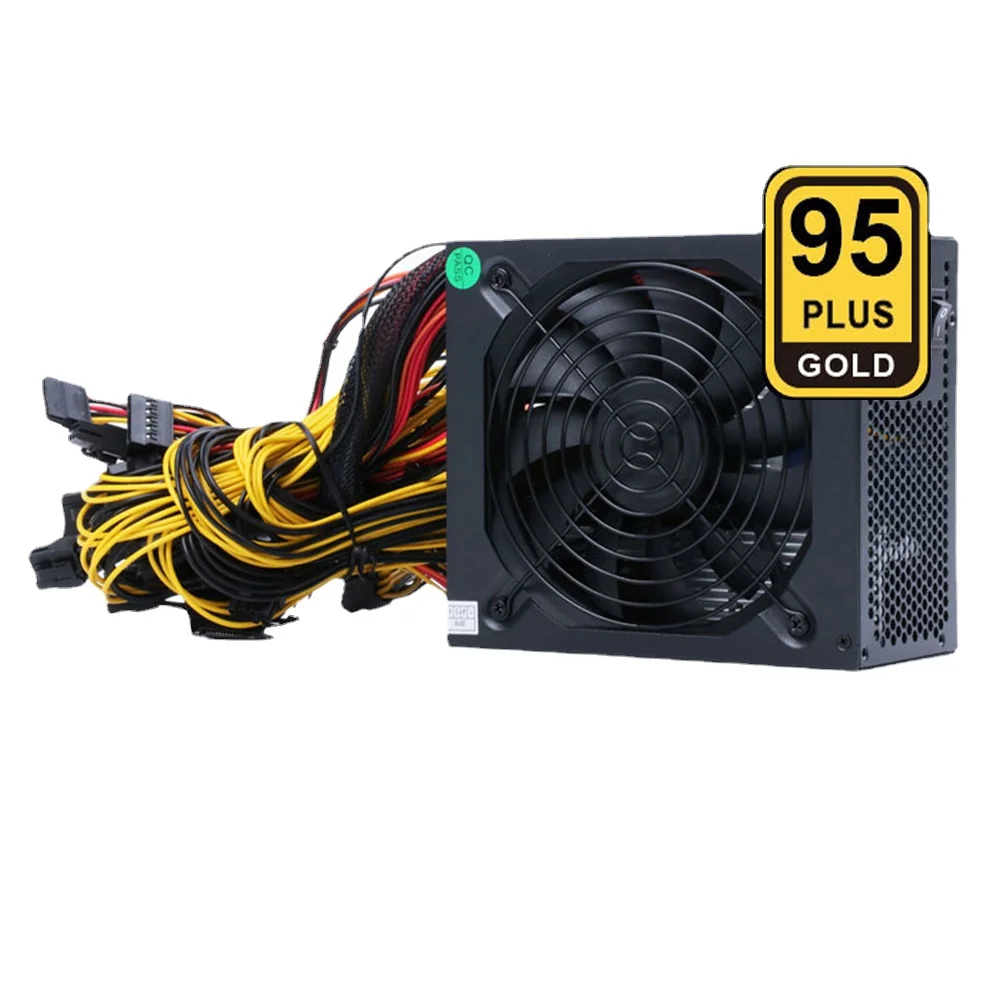 

Mining Power Supply 2000W 2400W 2600W BTC ETH Bitcoin Miner PSU Source 110V-240V ATX 95% Efficiency Support 8 Graphics Cards