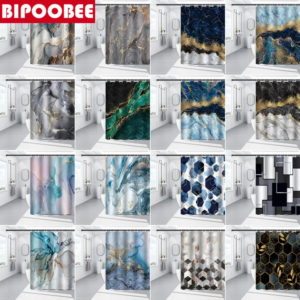 Luxury Texture Ink Gold Crack Shower Curtains Marble Bathroom Curtain Abstract Stone Grain Bath Screen with Hooks Home Decor
Luxury Texture Ink Gold Crack Shower Curtains Marble Bathroom Curtain Abstract Stone Grain Bath Screen with Hooks Home Decor