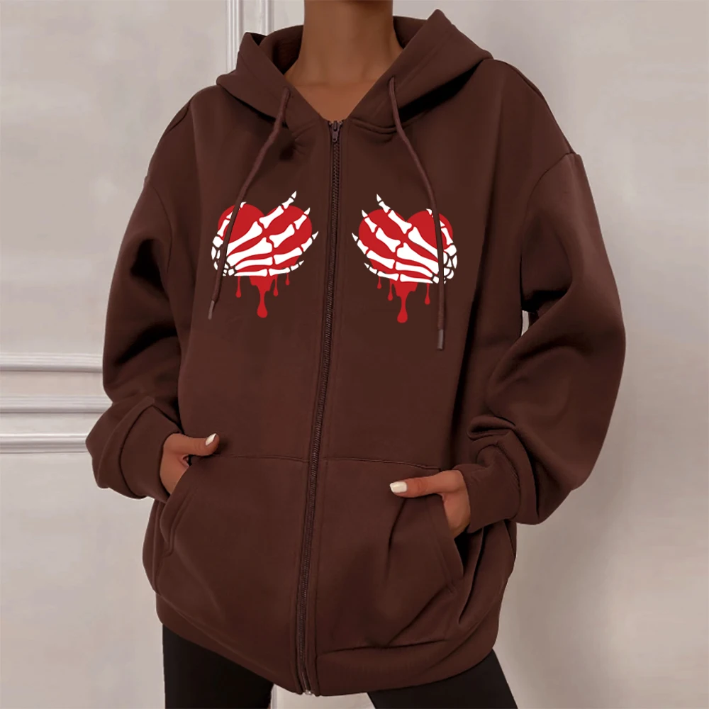 Y2K Broken Heart Print Zipper Sweatshirt Harajuku Gothic Skeleton Hand Bones Graphic Unisex Zip Up Hoodie Streetwear Zip Hoody 
Y2K Broken Heart Print Zipper Sweatshirt Harajuku Gothic Skeleton Hand Bones Graphic Unisex Zip Up Hoodie Streetwear Zip Hoody