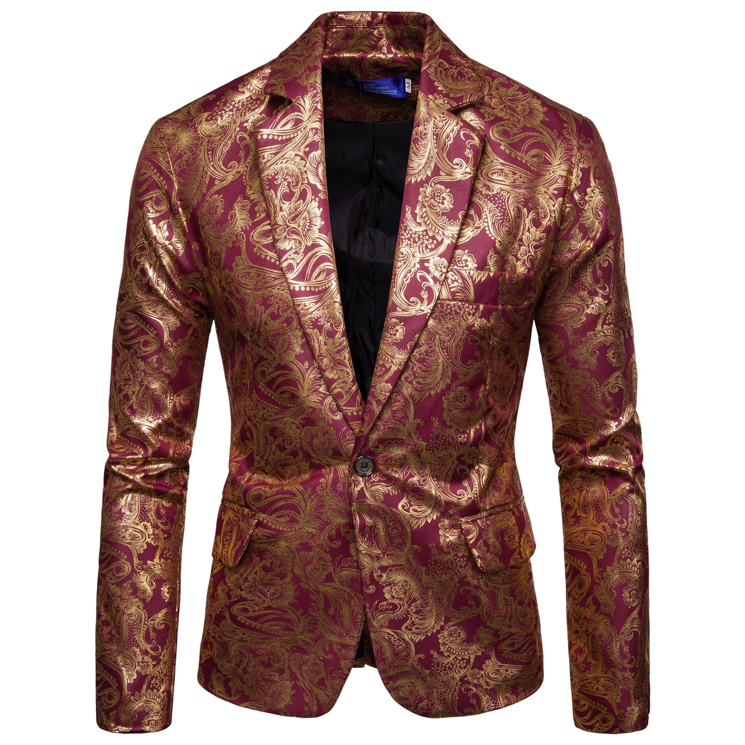Mattswag Mens Ethnic Bronzing Floral One Button Blazers Fashion Nightclub Prom Wedding Dress Clothing Casual Daily Street Wears
Mattswag Mens Ethnic Bronzing Floral One Button Blazers Fashion Nightclub Prom Wedding Dress Clothing Casual Daily Street Wears