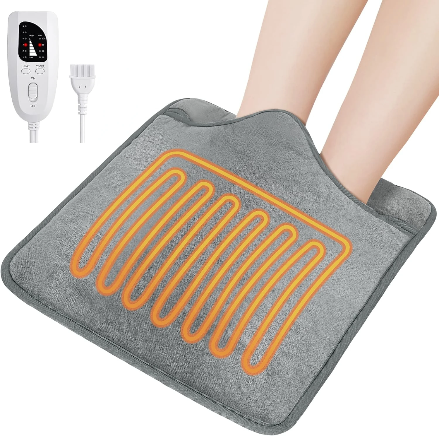 Electric Heated Foot Warmer Heating Pad 16"x16"Auto-Off Ultra Soft Feet Warmer 6 Temperature Setting Feet Back Waist Abdomen Bed
Electric Heated Foot Warmer Heating Pad 16"x16"Auto-Off Ultra Soft Feet Warmer 6 Temperature Setting Feet Back Waist Abdomen Bed
