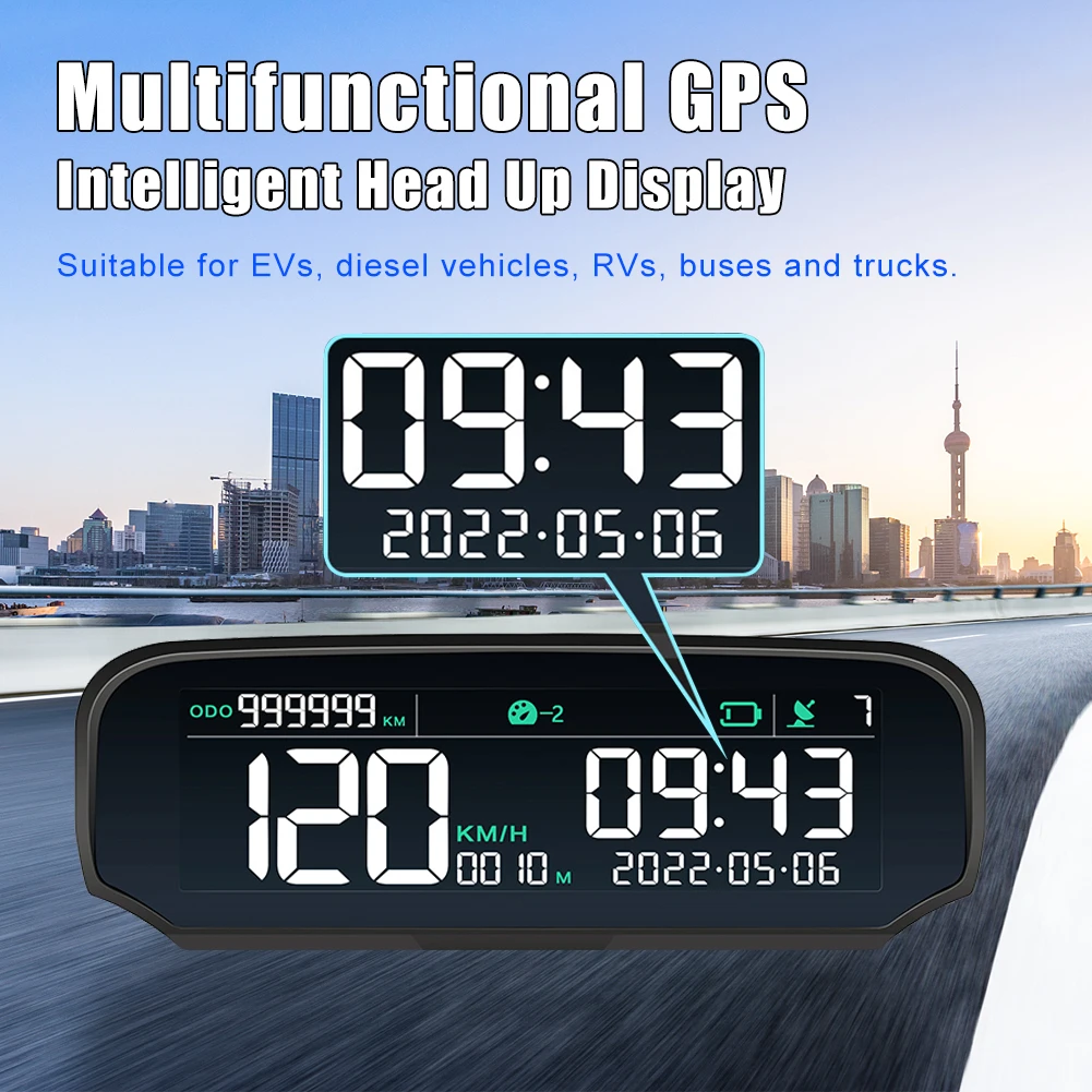 X100 Solar Car HUD GPS Head-up Display LCD Display Windscreen Projector Digital Speedometer Odometer Altitude Overspeed Alarm
X100 Solar Car HUD GPS Head-up Display LCD Display Windscreen Projector Digital Speedometer Odometer Altitude Overspeed Alarm