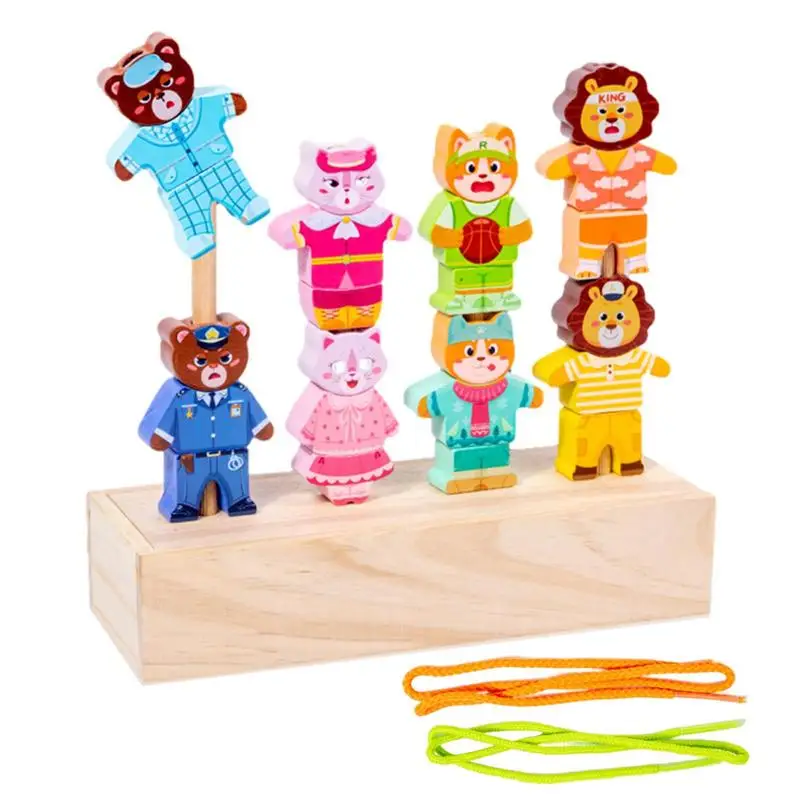 

Игрушки для сбора животных, Обучающие деревянные сортировочные блоки, игрушка, обучающая Дошкольная игра Монтессори, игрушки на день рождения