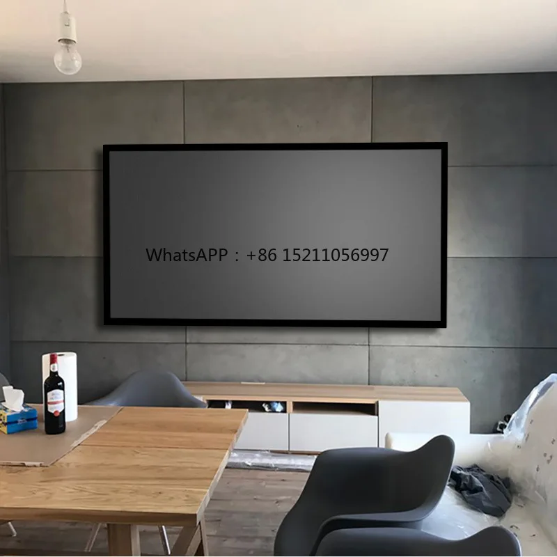 Экран для проектора с фиксированной рамкой Pet серый экран 60 72 84 100 120 150 дюймов 16:9