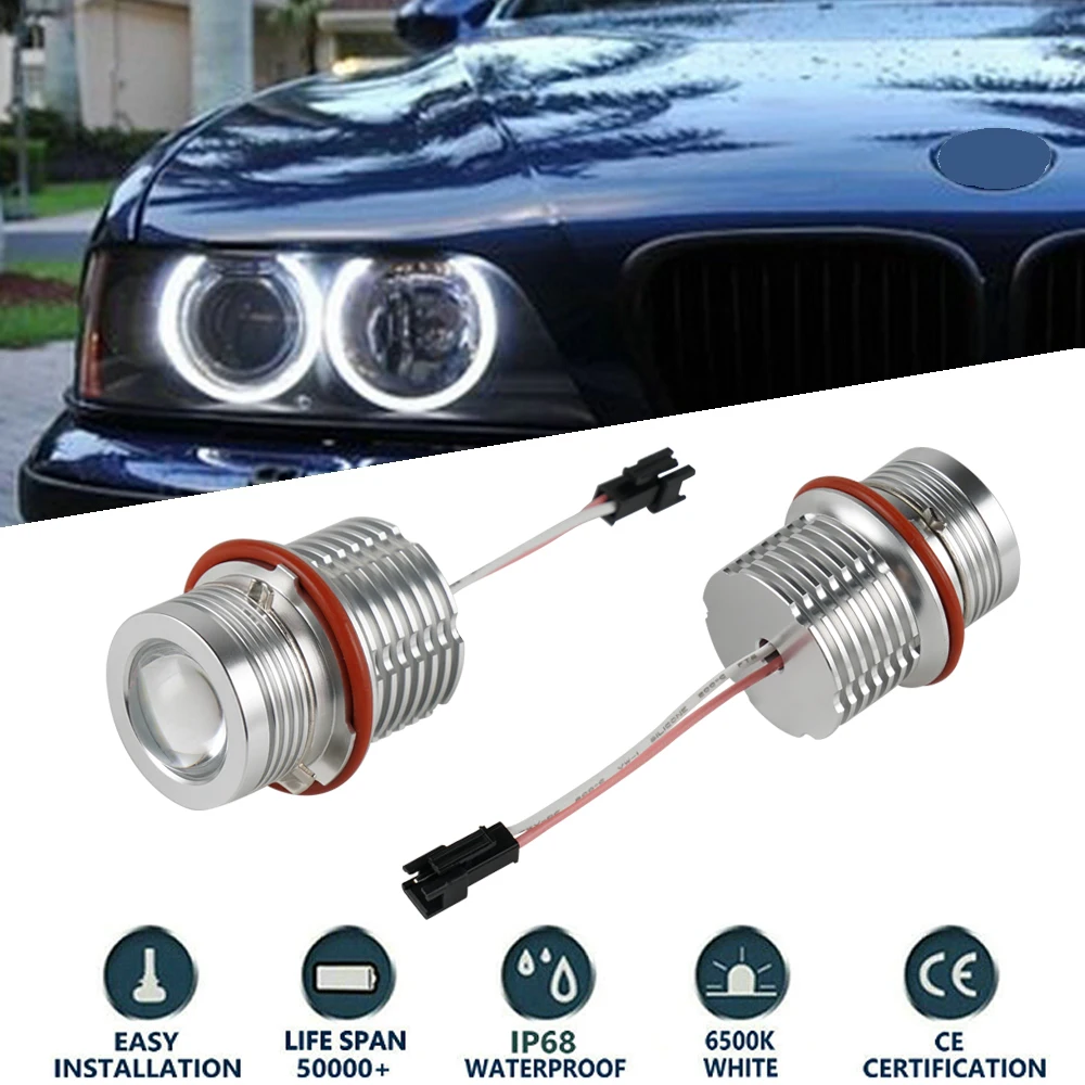 60W Car Angel Eyes Bulbs LED Halo Ring Light Convex for BMW E39 BMW 525i 530i 540i M5 E61 BMW 530xi Car Lamp Accessories
60W Car Angel Eyes Bulbs LED Halo Ring Light Convex for BMW E39 BMW 525i 530i 540i M5 E61 BMW 530xi Car Lamp Accessories