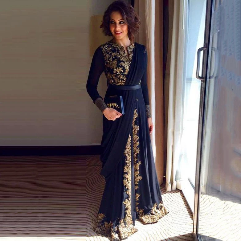 Aixiangsha Black Moroccan Caftan Evening Dresse With Gold Appliques Long Sleeves Button Islamic Dubai Saudi Arabic Abaya Prom
Aixiangsha Black Moroccan Caftan Evening Dresse With Gold Appliques Long Sleeves Button Islamic Dubai Saudi Arabic Abaya Prom
