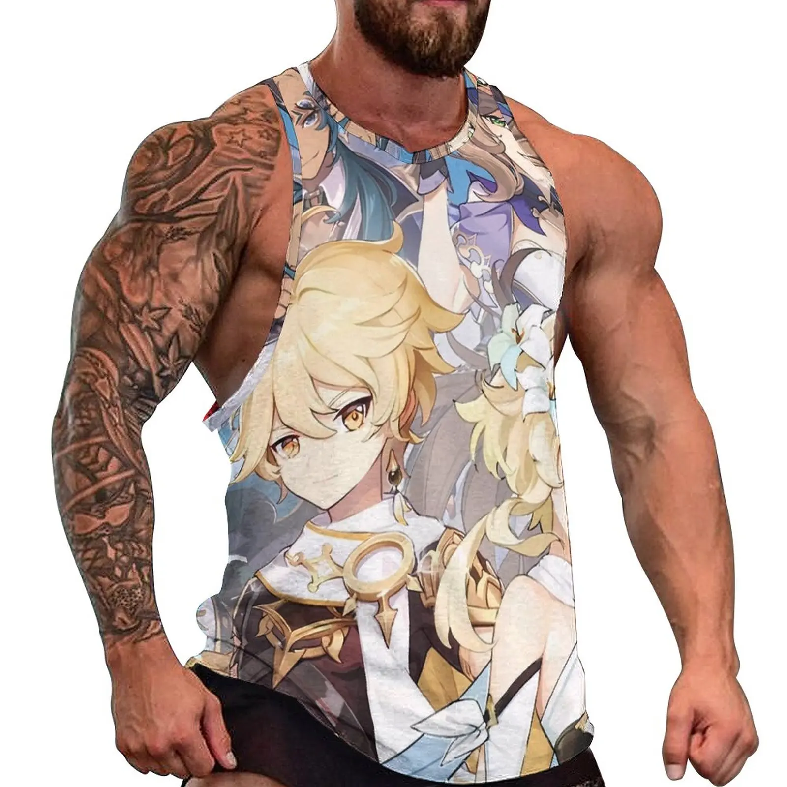 Genshin Impact Tank Top Man's Cute Anime Fashion Tops Summer Bodybuilding Custom Sleeveless Vests 3XL 4XL 5XL
Genshin Impact Tank Top Man's Cute Anime Fashion Tops Summer Bodybuilding Custom Sleeveless Vests 3XL 4XL 5XL
