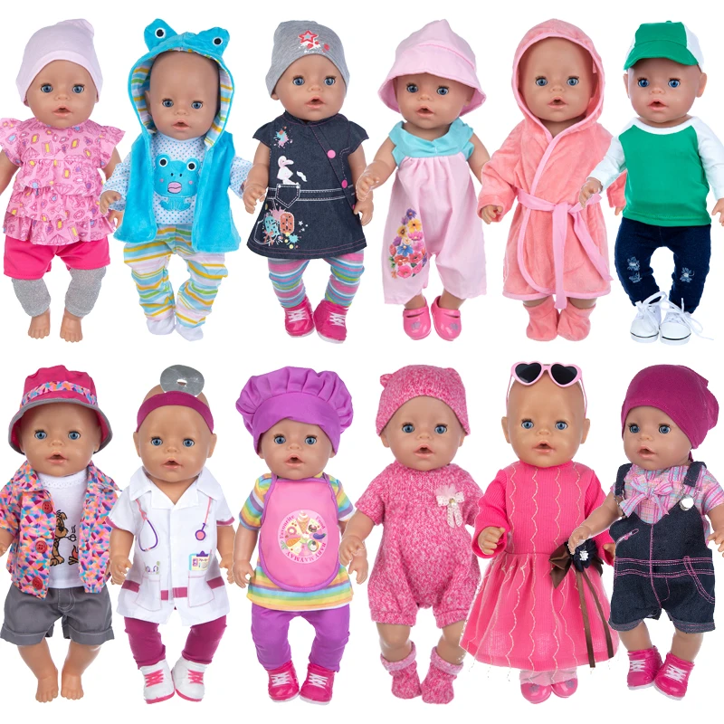 

15 Style Choose 1, Fashion Suit Wear For 43cm Born Baby Doll 17 Inch Reborn Babies Dolls Clothes