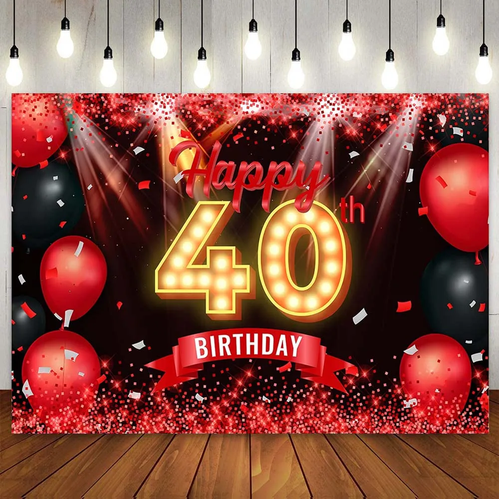 Фон для фотосъемки с надписью «Happy 40th Birthday»
Фон для фотосъемки с надписью «Happy 40th Birthday»