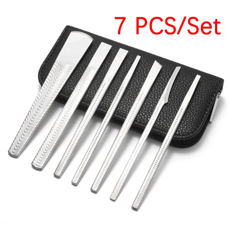 7Pcs/Set Callus Rasp File Shaver Foot Hard Tough Skin Corn Remover Pedicure Care Tool New With Leather Bag
7Pcs/Set Callus Rasp File Shaver Foot Hard Tough Skin Corn Remover Pedicure Care Tool New With Leather Bag