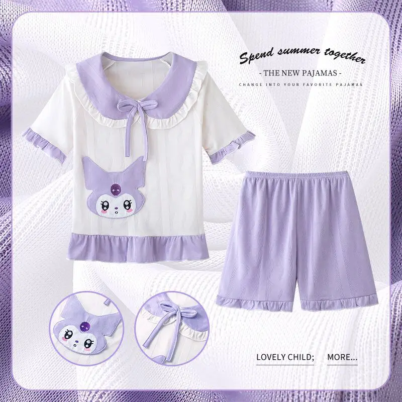 New Sanrio Kuromi Hello Kitty Children Pajamas Summer Cute Cartoon Anime Short-Sleeved Girls Boys Sets Home Clothes Toy for Kids
New Sanrio Kuromi Hello Kitty Children Pajamas Summer Cute Cartoon Anime Short-Sleeved Girls Boys Sets Home Clothes Toy for Kids
