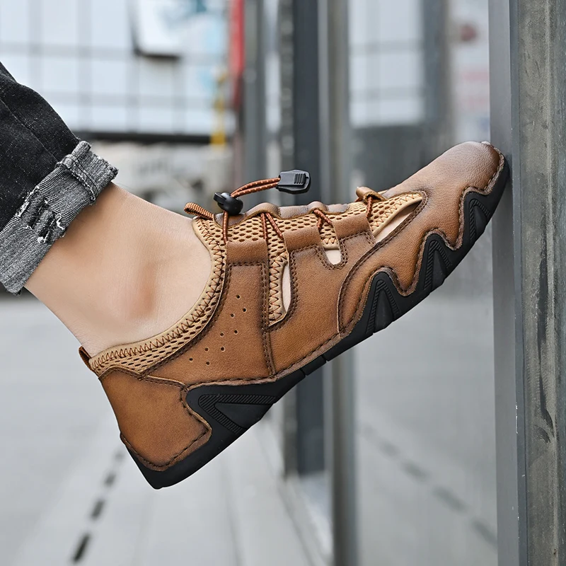 Men's summer soft sandals Baotou anti-collision men's shoes Lace-up breathable shoes for men Fashion casual shoes
Men's summer soft sandals Baotou anti-collision men's shoes Lace-up breathable shoes for men Fashion casual shoes