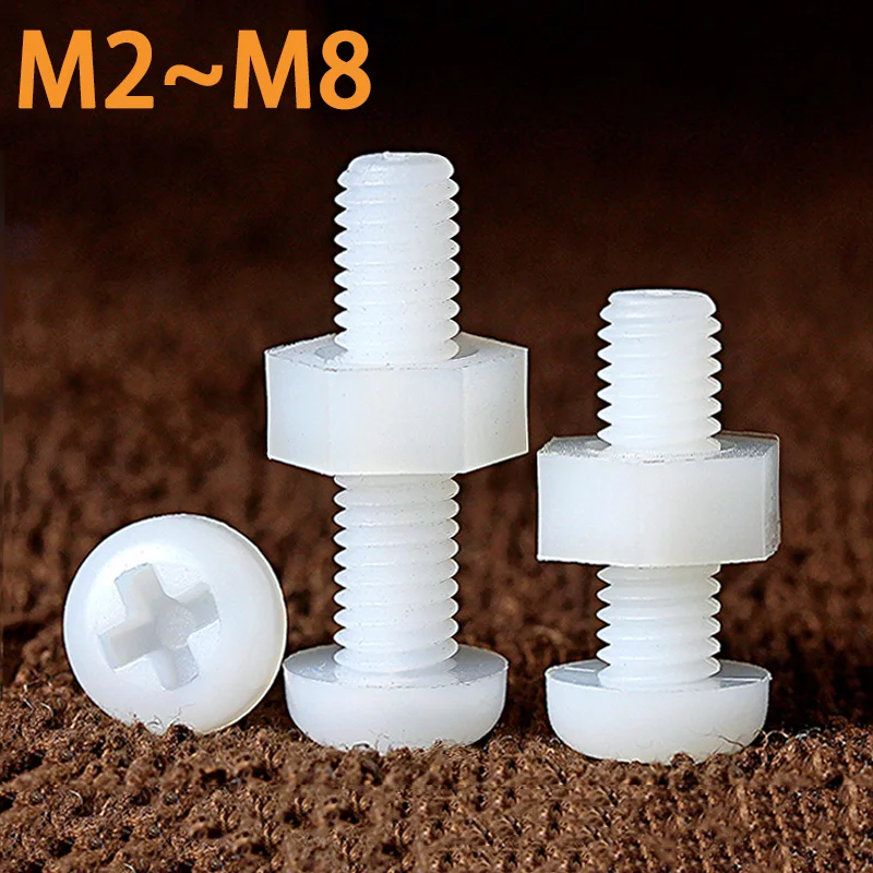 10/20/50 set M2 M2.5 M3 M4 M5 M6 M8 Nylon Round Head Screw with Nut Set Complete Set of Accessories Matching Plastic Screw
10/20/50 set M2 M2.5 M3 M4 M5 M6 M8 Nylon Round Head Screw with Nut Set Complete Set of Accessories Matching Plastic Screw
