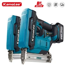 Kamolee Brushless 1022J Electric Concrete Nail Gun Stapler Nailer Woodworking Lithium Compatible With Makita 18V Battery