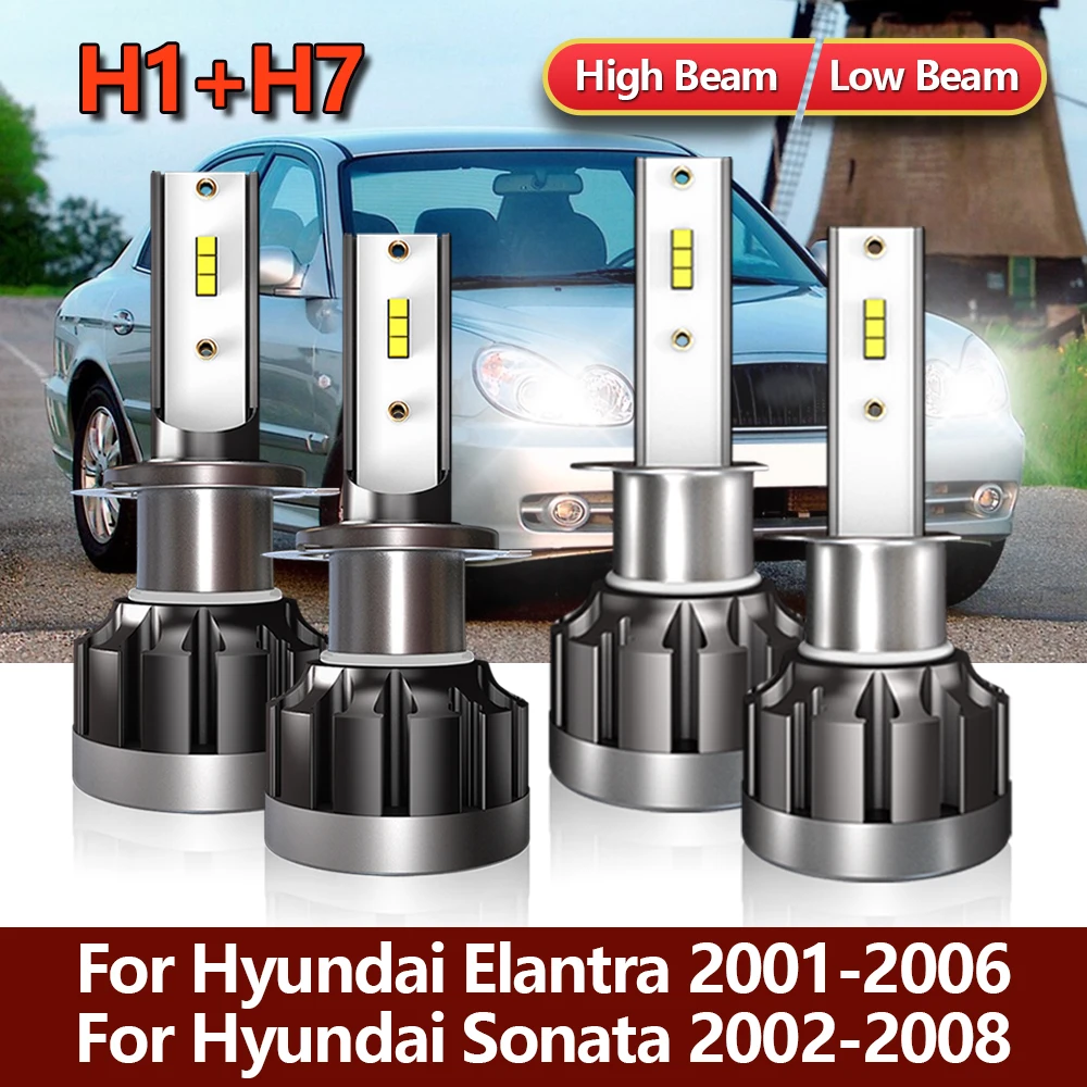 4x LED Headlight Bulb Kit High Low H1 H7 Combo Bright CSP Car Lamps Kit For Hyundai Elantra 2001-2006 For Sonata 2002-2007 2008
4x LED Headlight Bulb Kit High Low H1 H7 Combo Bright CSP Car Lamps Kit For Hyundai Elantra 2001-2006 For Sonata 2002-2007 2008