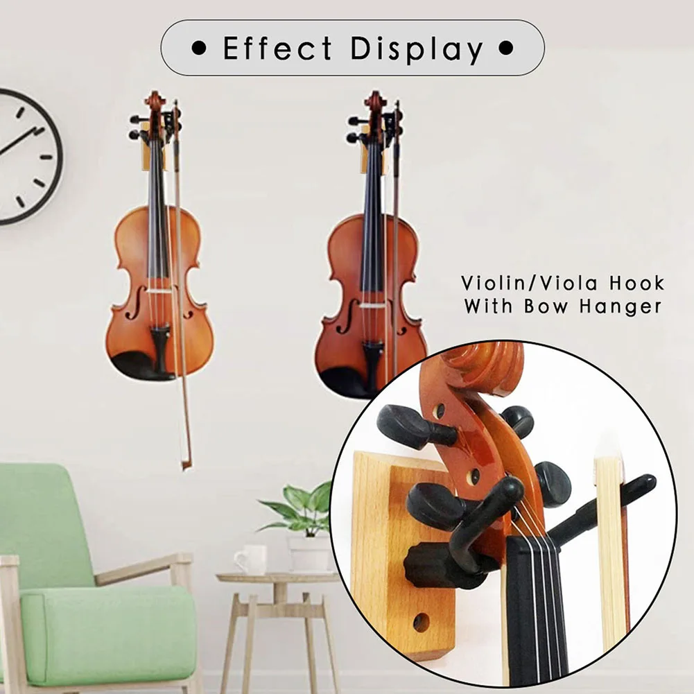 Wood Grain Violin Viola Wall Mount Hanger Bracket Holder, Unique Design, Padded Pivoting Cradle, Easy Installation
Wood Grain Violin Viola Wall Mount Hanger Bracket Holder, Unique Design, Padded Pivoting Cradle, Easy Installation
