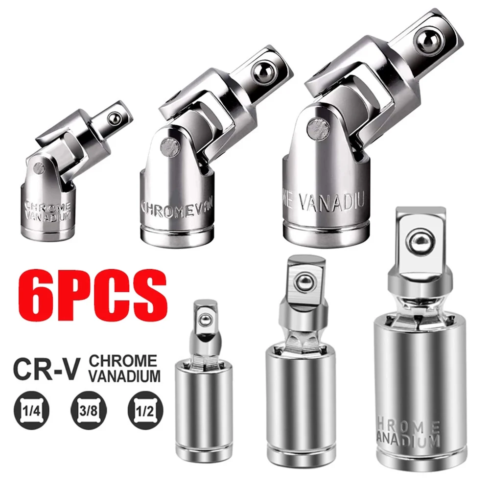1/4" 3/8" 1/2" Universal Joint Set 360 Deg Rotary Head Ratchet Angle Extension Bar Socket Adapter Bendable Adapter Socket Tools
1/4" 3/8" 1/2" Universal Joint Set 360 Deg Rotary Head Ratchet Angle Extension Bar Socket Adapter Bendable Adapter Socket Tools
