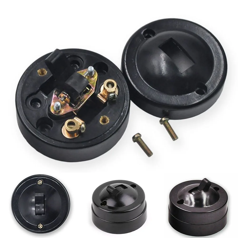 220-250V Retro Single-control Switch Old-fashioned Round Surface Mounted Wall Light Button Switch Lighting Accessories
220-250V Retro Single-control Switch Old-fashioned Round Surface Mounted Wall Light Button Switch Lighting Accessories