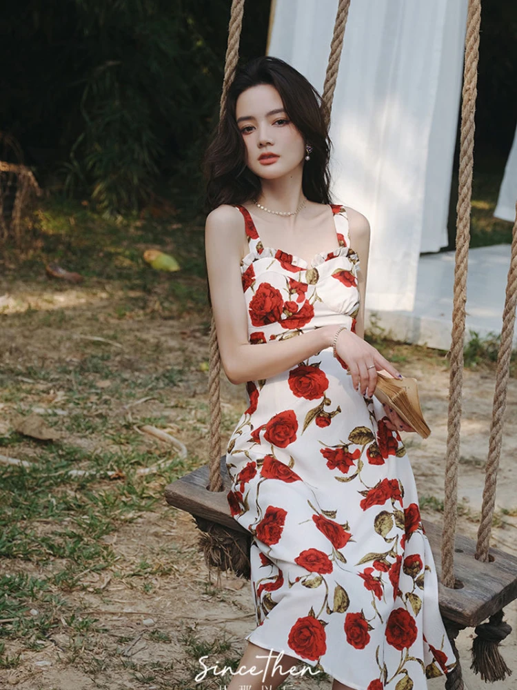 Floral Sling Dress Women Sleeveless Temperament Sexy Bodycon Dress New Korean Fashion Elegant Slimming Trend 2022 Summer
Floral Sling Dress Women Sleeveless Temperament Sexy Bodycon Dress New Korean Fashion Elegant Slimming Trend 2022 Summer