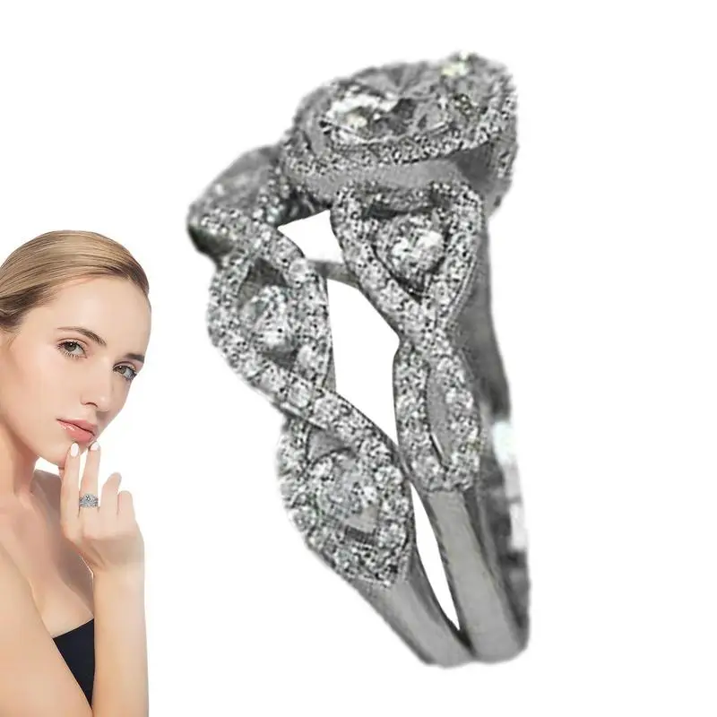 Ring Set For Women White Bridal Ring Sets Engagement Rings Vintage Promise Rings Wedding Bands For Women Size 6-10 Jewelry
Ring Set For Women White Bridal Ring Sets Engagement Rings Vintage Promise Rings Wedding Bands For Women Size 6-10 Jewelry