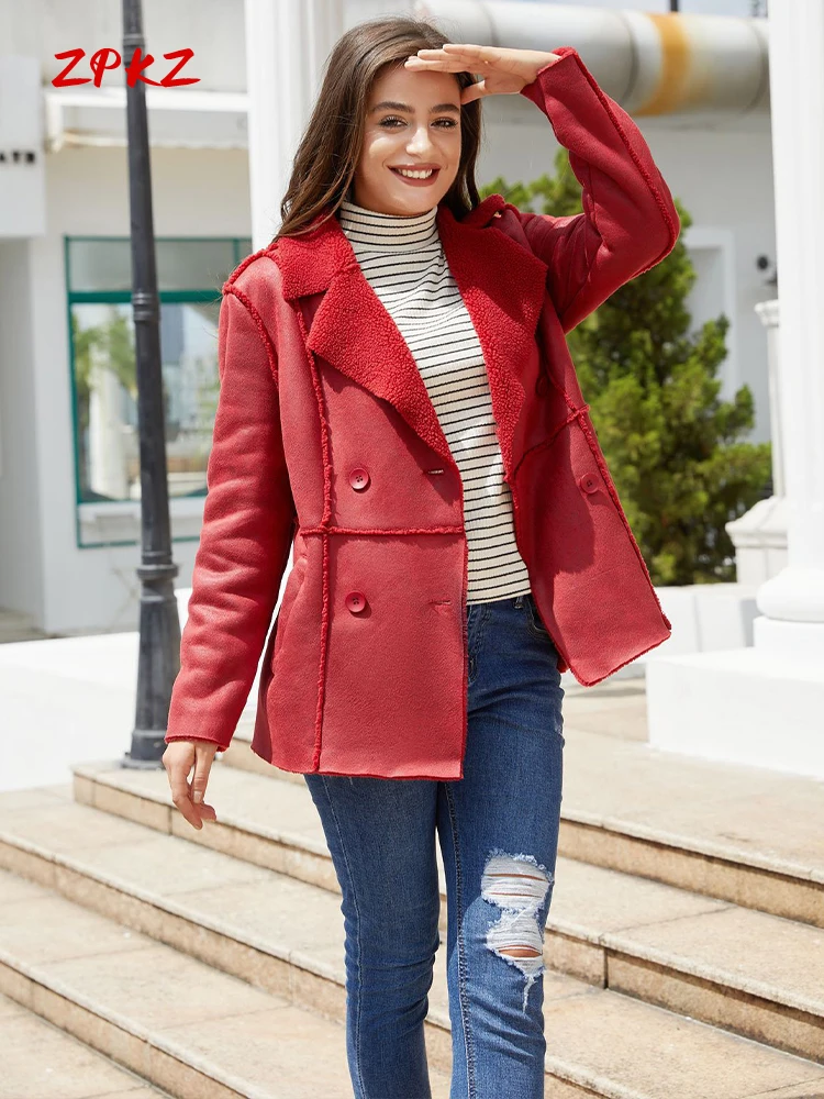 ZPKZ Fur Integrated Lapel Women Suede Jacket 2023 New European And American Autumn And Winter Mid-Length Coat Suede Coat
ZPKZ Fur Integrated Lapel Women Suede Jacket 2023 New European And American Autumn And Winter Mid-Length Coat Suede Coat