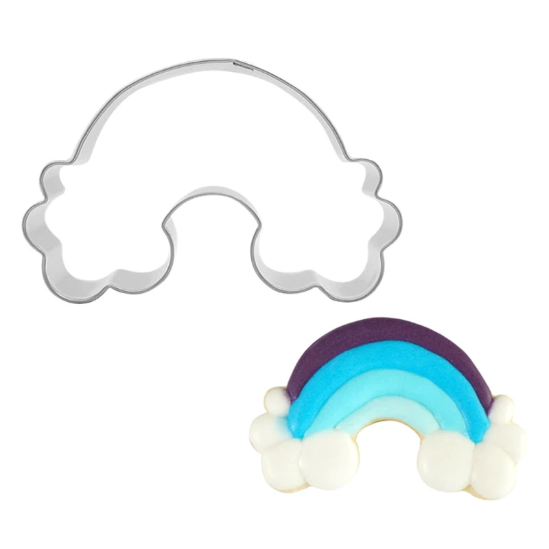 

Rainbow Cookie Cutter For Kids Biscuit Fondant Bread Sandwich Pastry Bun Mold Baking Tool