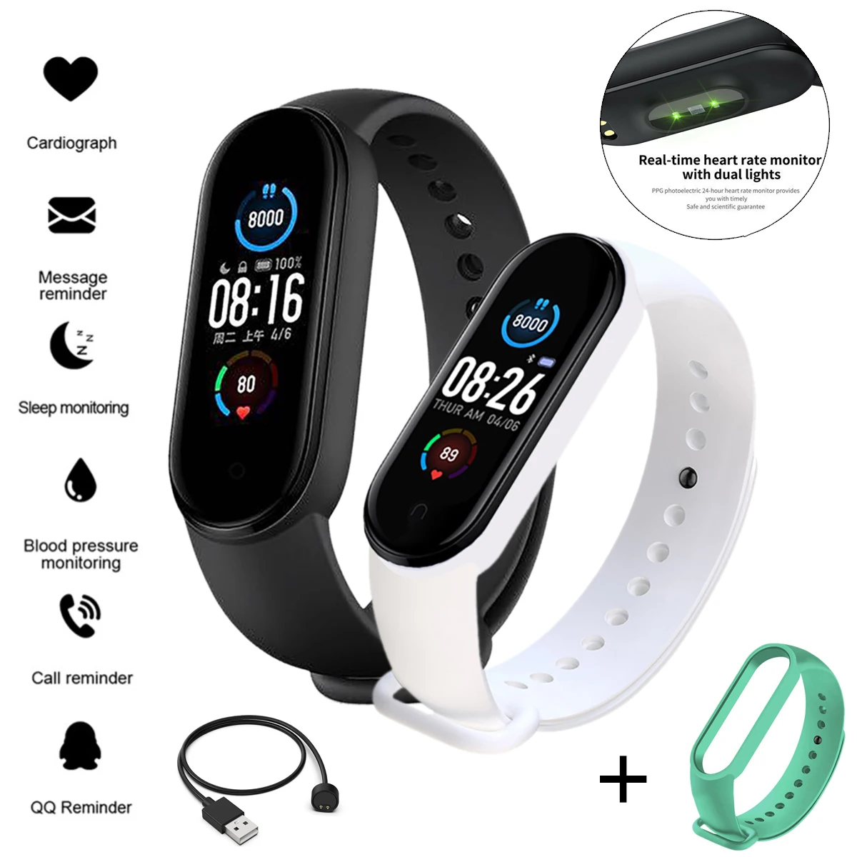 Smart Watch for Men Clock Heart Rate Sleep Pedometer Bracelet Fitness Tracker Calorie Consumption Information Push Wristband
Smart Watch for Men Clock Heart Rate Sleep Pedometer Bracelet Fitness Tracker Calorie Consumption Information Push Wristband
