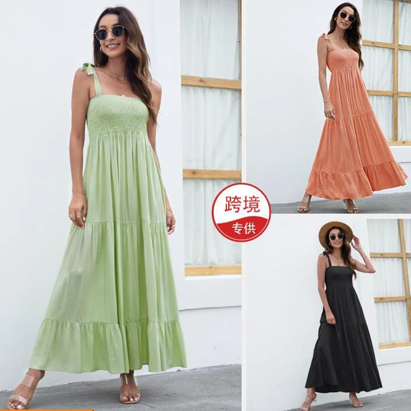Dress 2022 Summer New women's Wear European and American Trend Leisure Fashion Suspender Bra Large Swing Skirt Bandage Skirt
Dress 2022 Summer New women's Wear European and American Trend Leisure Fashion Suspender Bra Large Swing Skirt Bandage Skirt