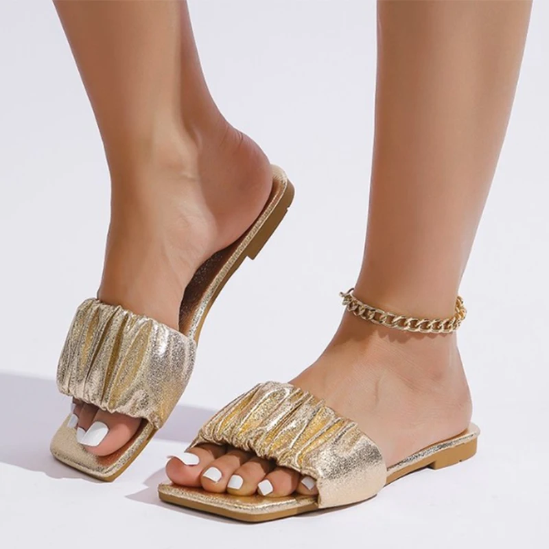 2022 New Sandals Women Summer Casual Slides Fashion Flats Slippers Women Shoes Rome Pleated Flip Flops Slingback Walking Zapatos 
2022 New Sandals Women Summer Casual Slides Fashion Flats Slippers Women Shoes Rome Pleated Flip Flops Slingback Walking Zapatos