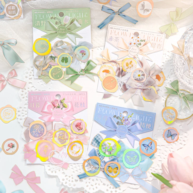 30pcs/pack Cute Bowknot Floral Butterfly Stickers Korean Stationery Gift DIY Scrapbooking Journal Planner Stickers Sealing Label
30pcs/pack Cute Bowknot Floral Butterfly Stickers Korean Stationery Gift DIY Scrapbooking Journal Planner Stickers Sealing Label