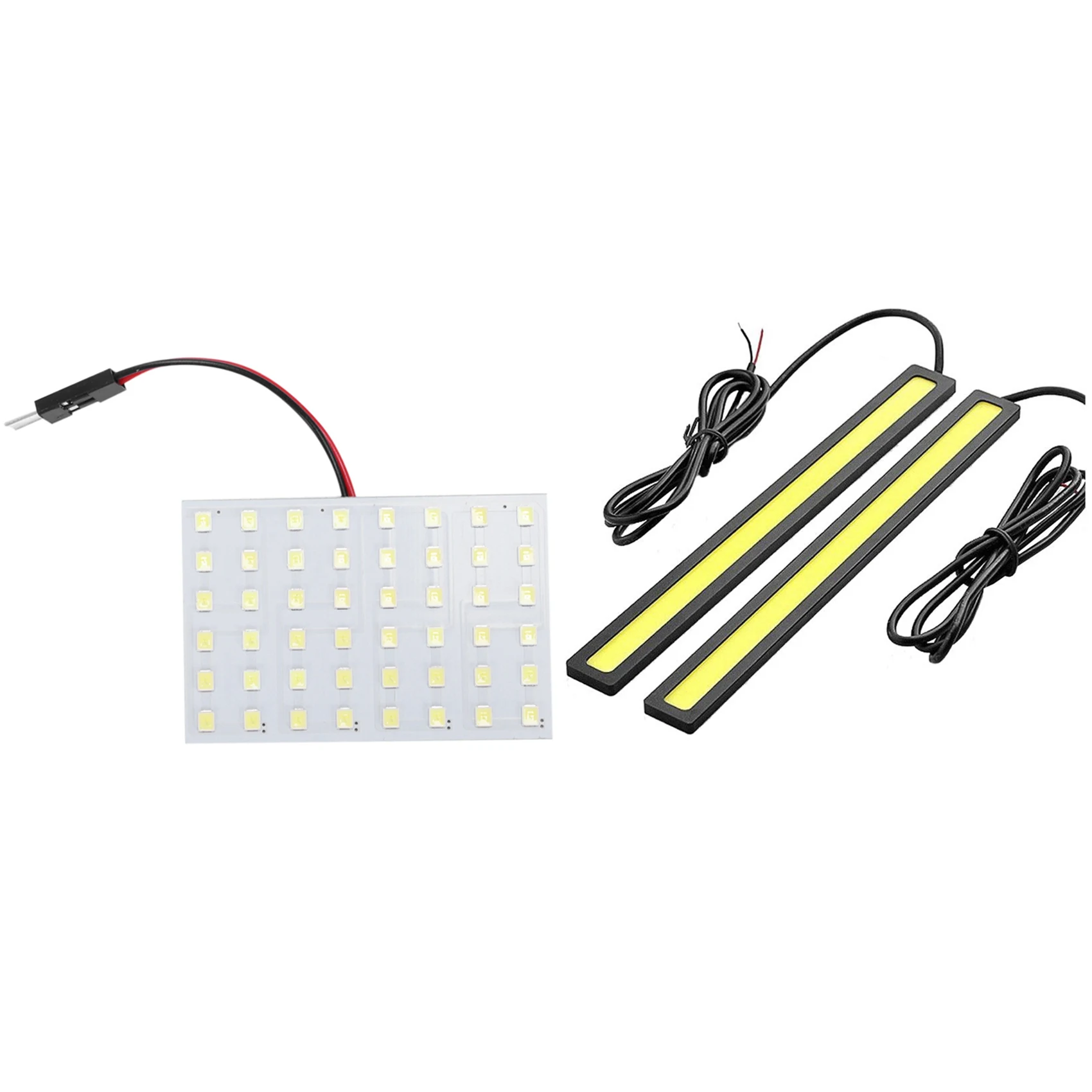White 1210 SMD 48 LED Car Interior Dome Light Panel W T10 BA9S Festoon with 2 x Super Bright Car DRL Fog Driving Lamps
White 1210 SMD 48 LED Car Interior Dome Light Panel W T10 BA9S Festoon with 2 x Super Bright Car DRL Fog Driving Lamps