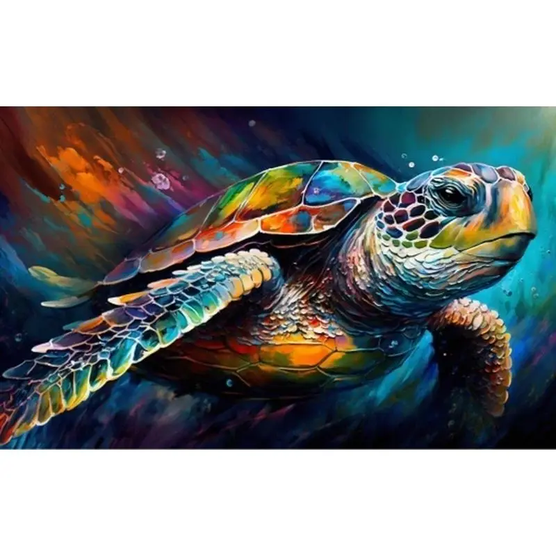 

GATYZTORY Акриловая картина по номерам, морская черепаха на холсте, украшение на стену, живопись маслом по номерам, уникальная краска для подарков наборы для гостиной