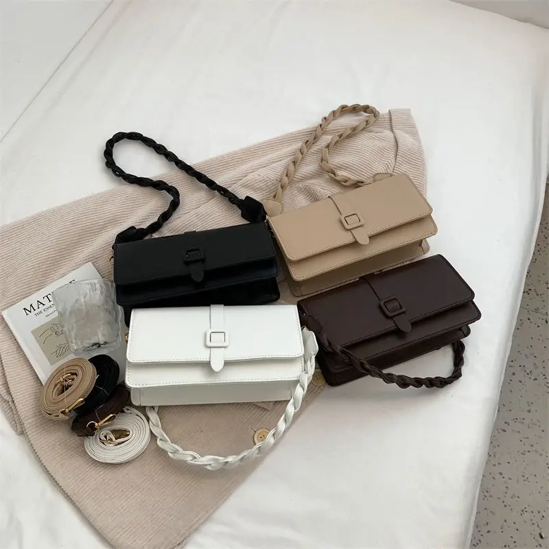 New Solid Color PU Leather Shoulder Bags For Women Small Square Crossbody Bag Weave Strap Female Underarm Bag Luxury Handbags
New Solid Color PU Leather Shoulder Bags For Women Small Square Crossbody Bag Weave Strap Female Underarm Bag Luxury Handbags