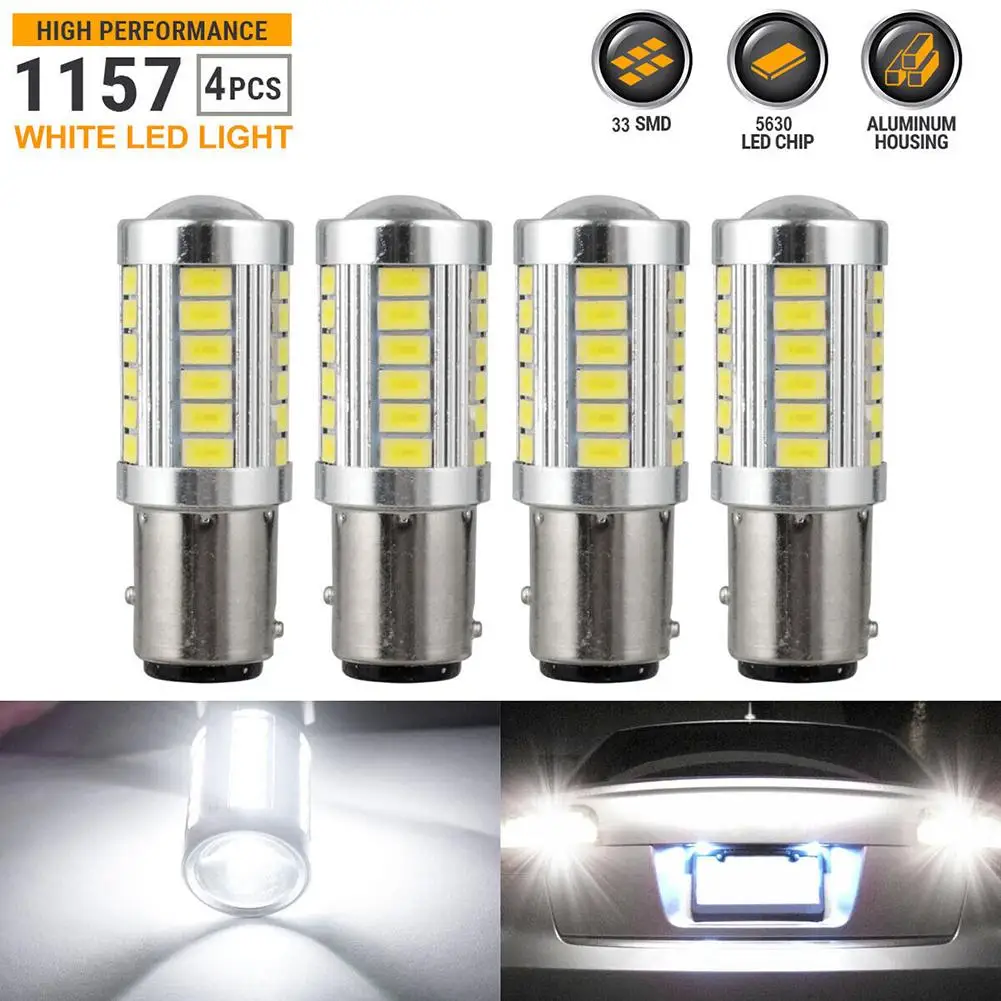 4 шт. 1157 33SMD Автомобильные светодиодные задние стоп-сигналы задние парковочные сигнальные лампы поворота белые 12 В фонари заднего хода ультр...
4 шт. 1157 33SMD Автомобильные светодиодные задние стоп-сигналы задние парковочные сигнальные лампы поворота белые 12 В фонари заднего хода ультр...