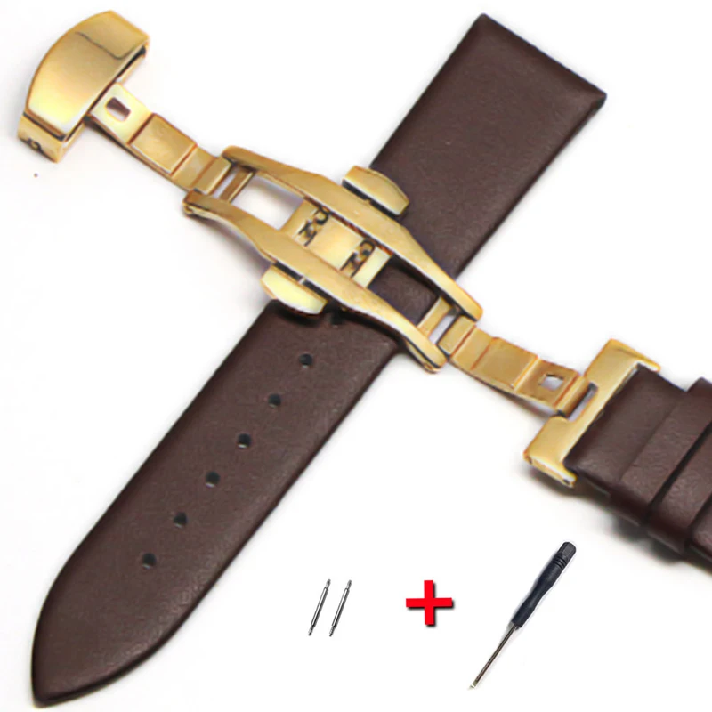 Smooth Genuine Calfskin Leather Watchband 18mm 20mm 22mm 24mm Straps with Solid Automatic Butterfly Buckle Business Watch Band
Smooth Genuine Calfskin Leather Watchband 18mm 20mm 22mm 24mm Straps with Solid Automatic Butterfly Buckle Business Watch Band