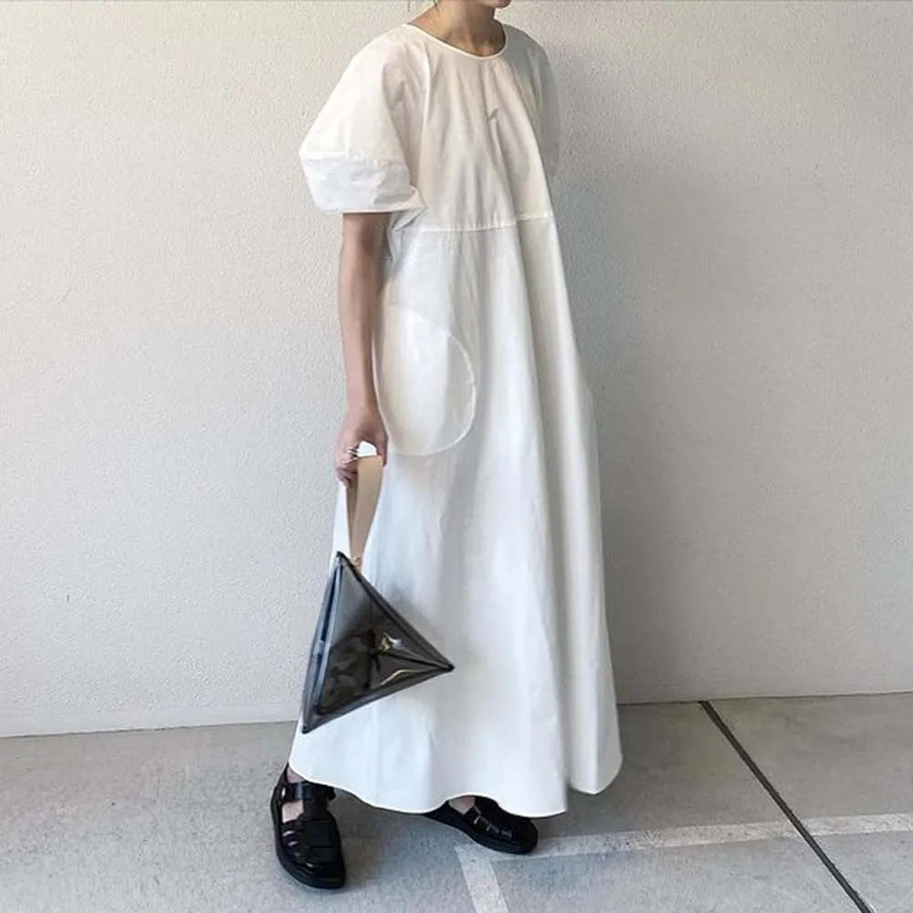 Women's Dress Solid Color Puff Sleeves Temperament Long Skirt New Korean Version Loose Summer A-line Dress For Women 2022 New
Women's Dress Solid Color Puff Sleeves Temperament Long Skirt New Korean Version Loose Summer A-line Dress For Women 2022 New