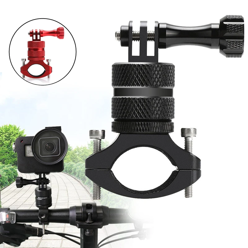 

Aluminum Bike Bicycle 360 Degrees Rotary Handlebar Mount for Gopro Hero11 10 9 8 7 6 5 Session 1/4 Screws Action Camera Mounting