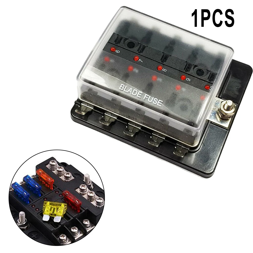 Fuse Box 6-way 10-way Car LED Standard Blade Fuse 4 M5 Cap Head Failure 12V 24V Light Car Marine M5 Ring Terminal 1/4" Spade
Fuse Box 6-way 10-way Car LED Standard Blade Fuse 4 M5 Cap Head Failure 12V 24V Light Car Marine M5 Ring Terminal 1/4" Spade