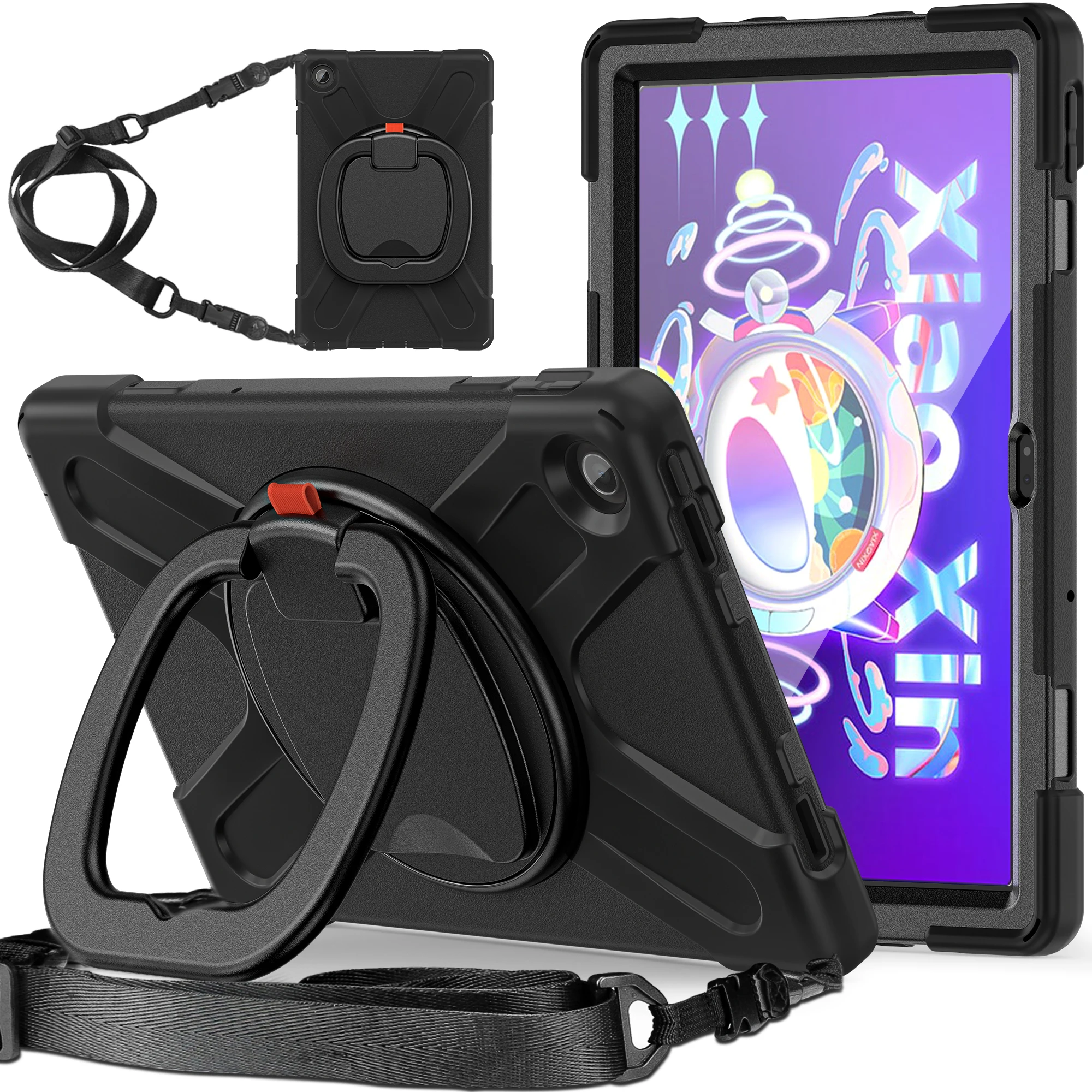 Silicone Portable Shockproof PC Stand Tablet Case Fundas for Lenovo Tab M10 Plus 3rd Gen 10.6 2022 TB-125F TB-128F Rotate Cover
Silicone Portable Shockproof PC Stand Tablet Case Fundas for Lenovo Tab M10 Plus 3rd Gen 10.6 2022 TB-125F TB-128F Rotate Cover