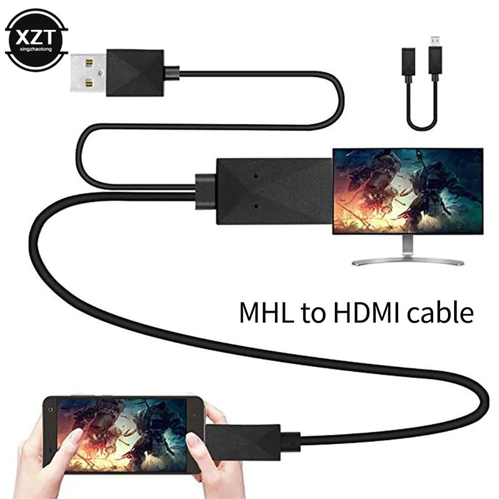 1 8 м Micro USB MHL к HDMI-совместимый кабель 5 Pin и 11 1080P HD TV Кабель-адаптер для SamSung HuaWei Xiaomi HTC