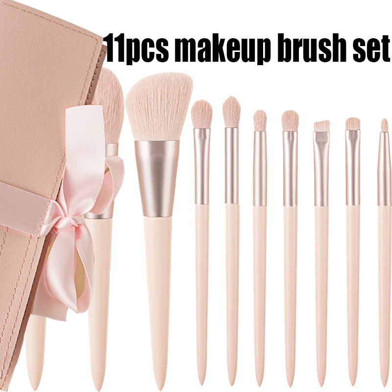 11pcs Makeup Brushes Pink Brush Set Eyeshadow Blending Powder Eyebrow Concealer Blush Make Up Brushes Cosmetics Beauty Tools
11pcs Makeup Brushes Pink Brush Set Eyeshadow Blending Powder Eyebrow Concealer Blush Make Up Brushes Cosmetics Beauty Tools