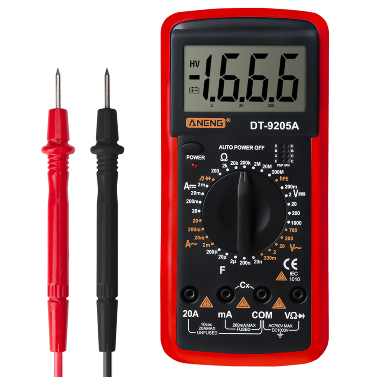 DT-9205A Handheld Digital Multimeter AC/DC Volt Amp Ohm Capacitance Hz Tester DT-9205A DT-9205A DT-9205A
DT-9205A Handheld Digital Multimeter AC/DC Volt Amp Ohm Capacitance Hz Tester DT-9205A DT-9205A DT-9205A