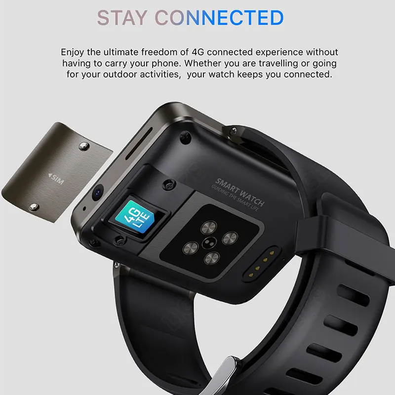 Смарт-часы LIGE мужские с поддержкой 4G 2 и Bluetooth сенсорный экран 41 дюйма 3 ГБ + 32 |