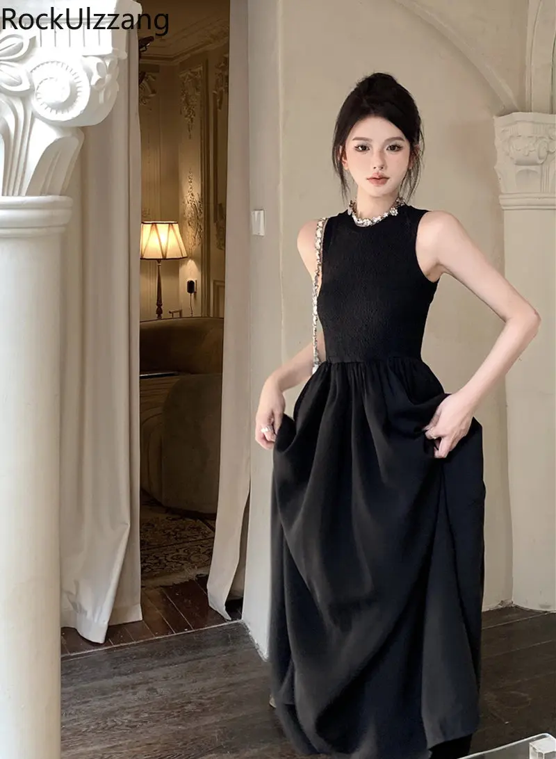 Женское длинное платье средней длины, винтажное черное платье с вырезами и открытой спиной, модель y2k из ткани в Корейском стиле на лето, 2023
Женское длинное платье средней длины, винтажное черное платье с вырезами и открытой спиной, модель y2k из ткани в Корейском стиле на лето, 2023